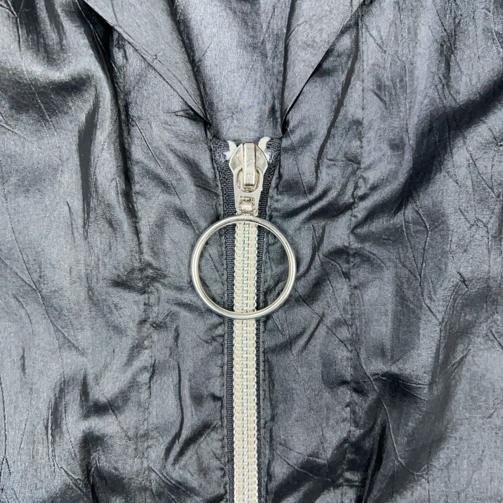 VTG Nike Elite Jacket Womens Medium Black Chore Hooded Windbreaker Running 80s - Picture 6 of 15